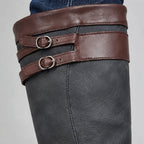 Women's Breathable Waterproof-Lined Country Boots with Two Buckles