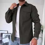 Men's Relaxed-Fit Two-Pocket Overshirt for Everyday Layering