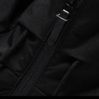 Men's Raised-Neck Padded Commuter Jacket with Drawstring Hood