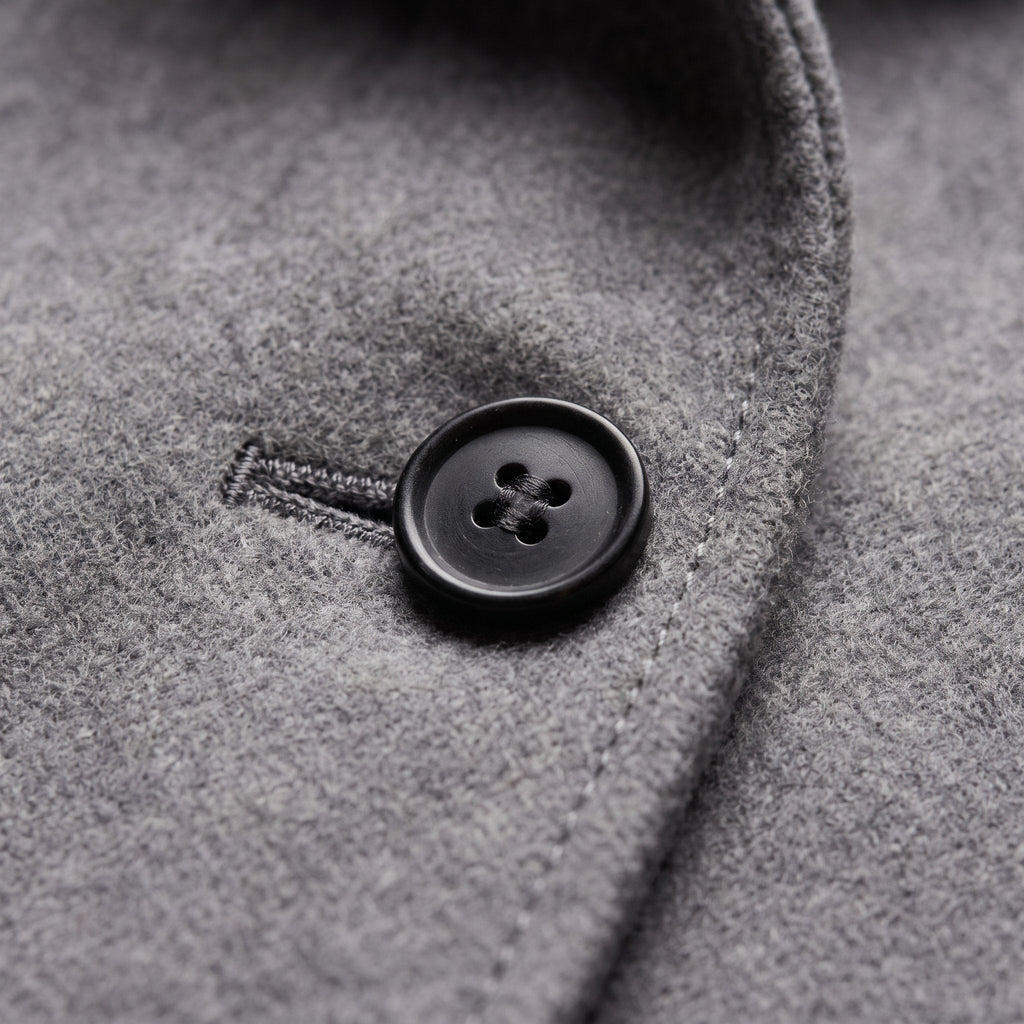 Women's Clean-Line Buttoned Smart Coat with Wool-Look Finish