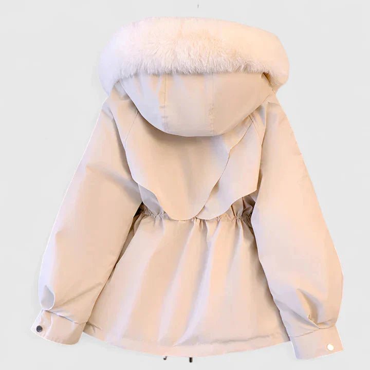 Women's Weather-Resistant Padded Parka with Drawn-In Waist