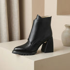 Women's Buckled Chelsea Ankle Boots on a Treaded Platform Sole