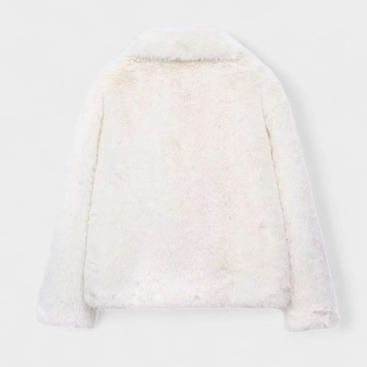 Women's Voluminous-Collar Faux Fur Jacket in a Cropped Cut