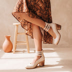 Women's Western Leather-Look Ankle Boots with Padded Footbed