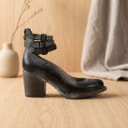 Women's Western Leather-Look Ankle Boots with Padded Footbed
