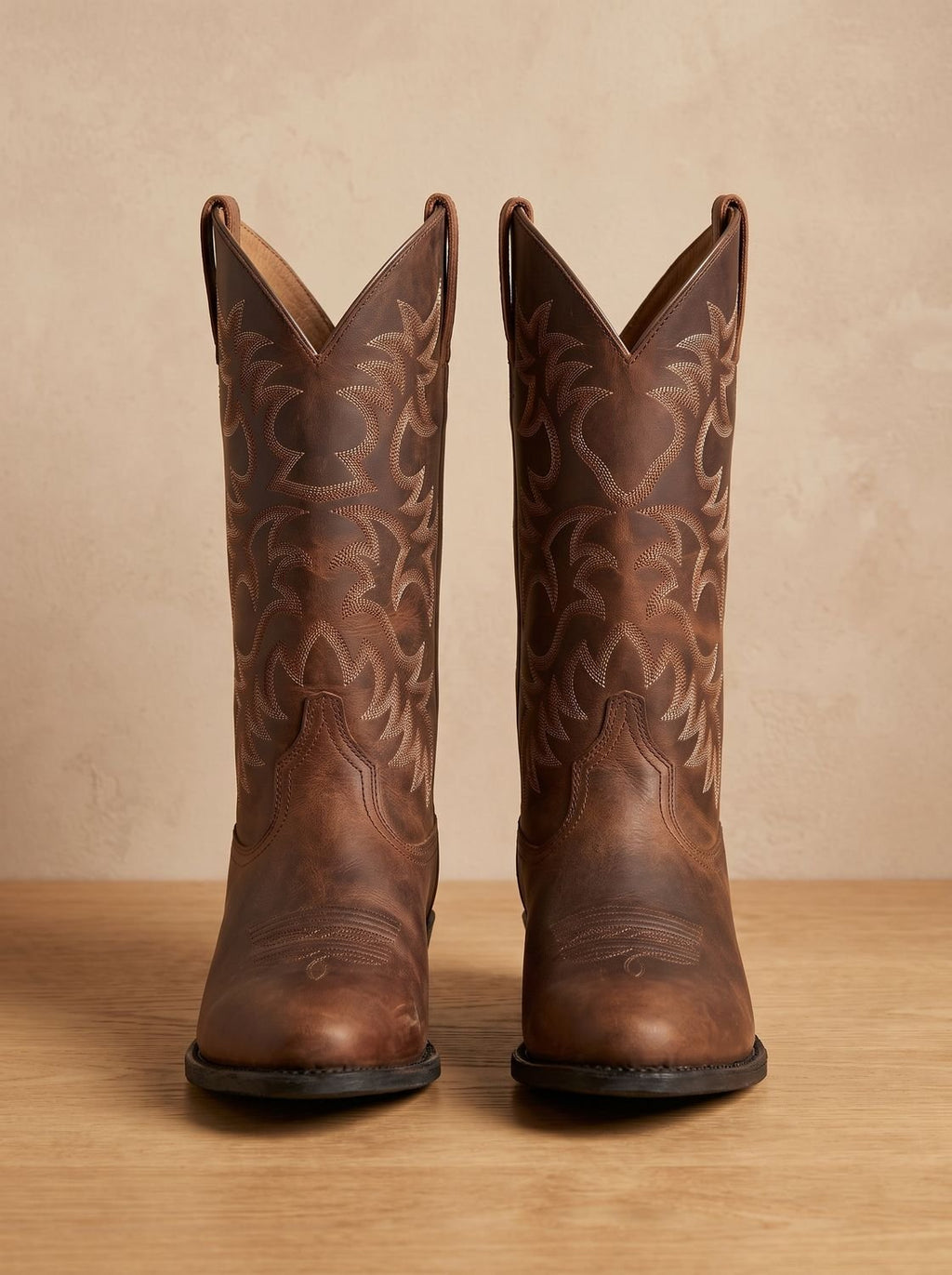 Women's Mid-Calf Western Boots with Tonal Embroidery and Block Heel