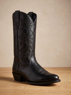 Women's Mid-Calf Western Boots with Tonal Embroidery and Block Heel