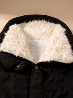 Women's Machine-Washable Insulated Coat with Drawstring Waist