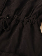 Women's Machine-Washable Insulated Coat with Drawstring Waist