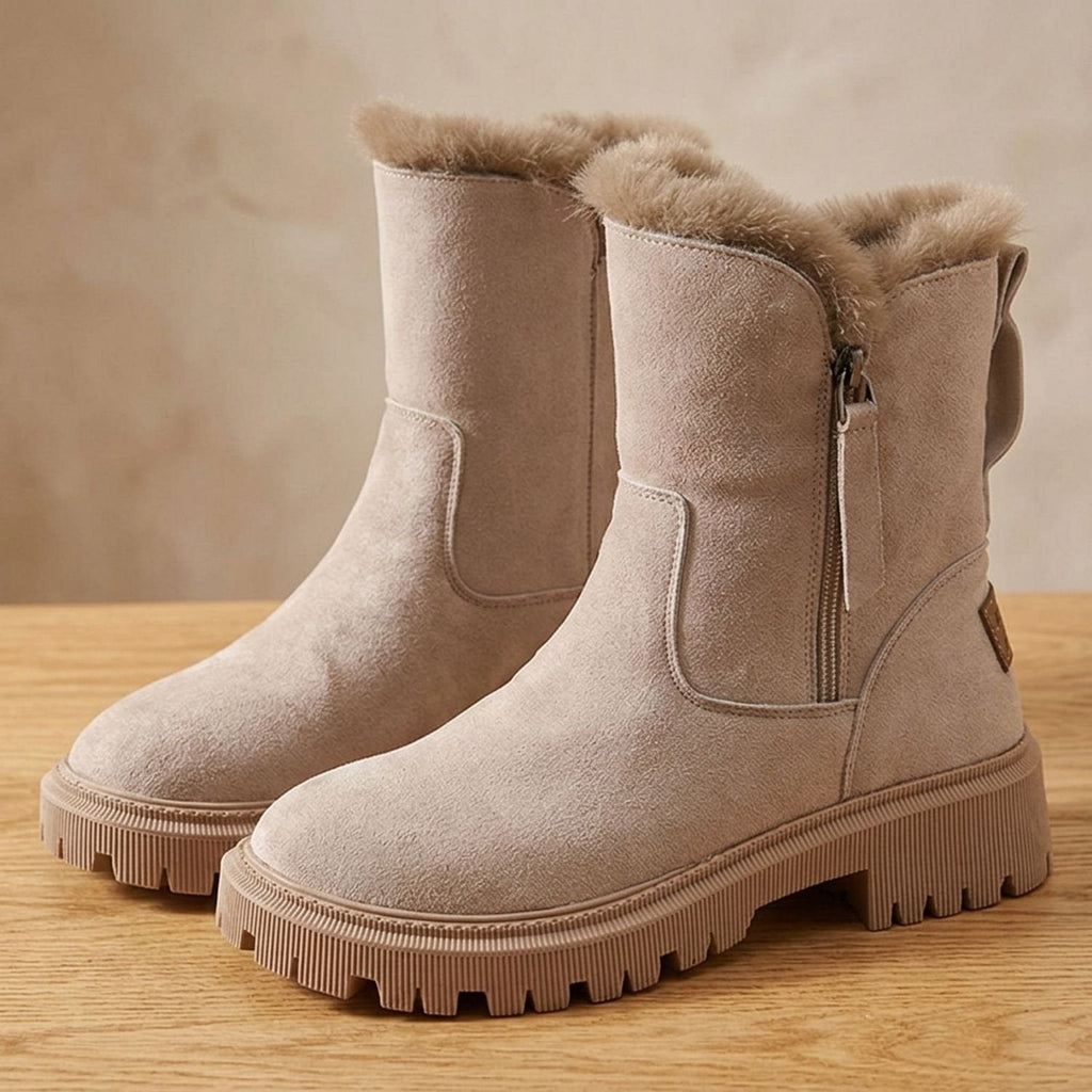 Women's Snow-Ready Deep-Tread Boots with Faux Fur Collar