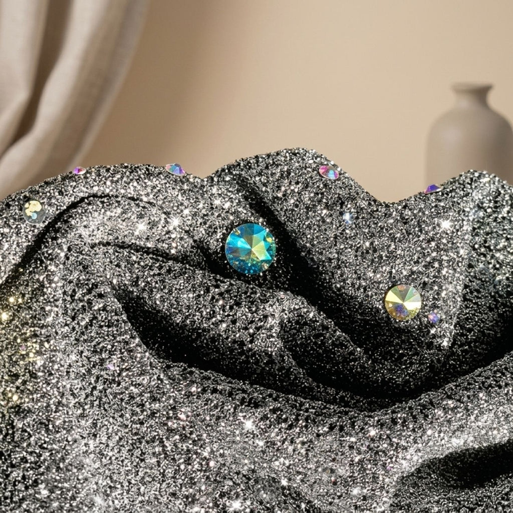 Women's Relaxed-Cut Sequin Above-Knee Dress with Long Sleeves