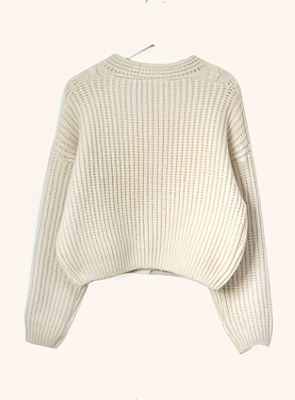 Women's Roomy Thick-Cable Cardigan with Horn-Style Button Front