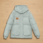 Women's Roomy Quilted Utility Jacket with Large Attached Hood