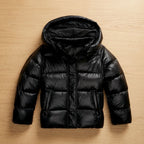 Women's Clean-Quilted Hooded Puffer Jacket in a Straight Cut