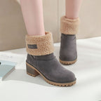 Women's Lug Sole Pull-On Boots with Fold-Over Sherpa Cuff