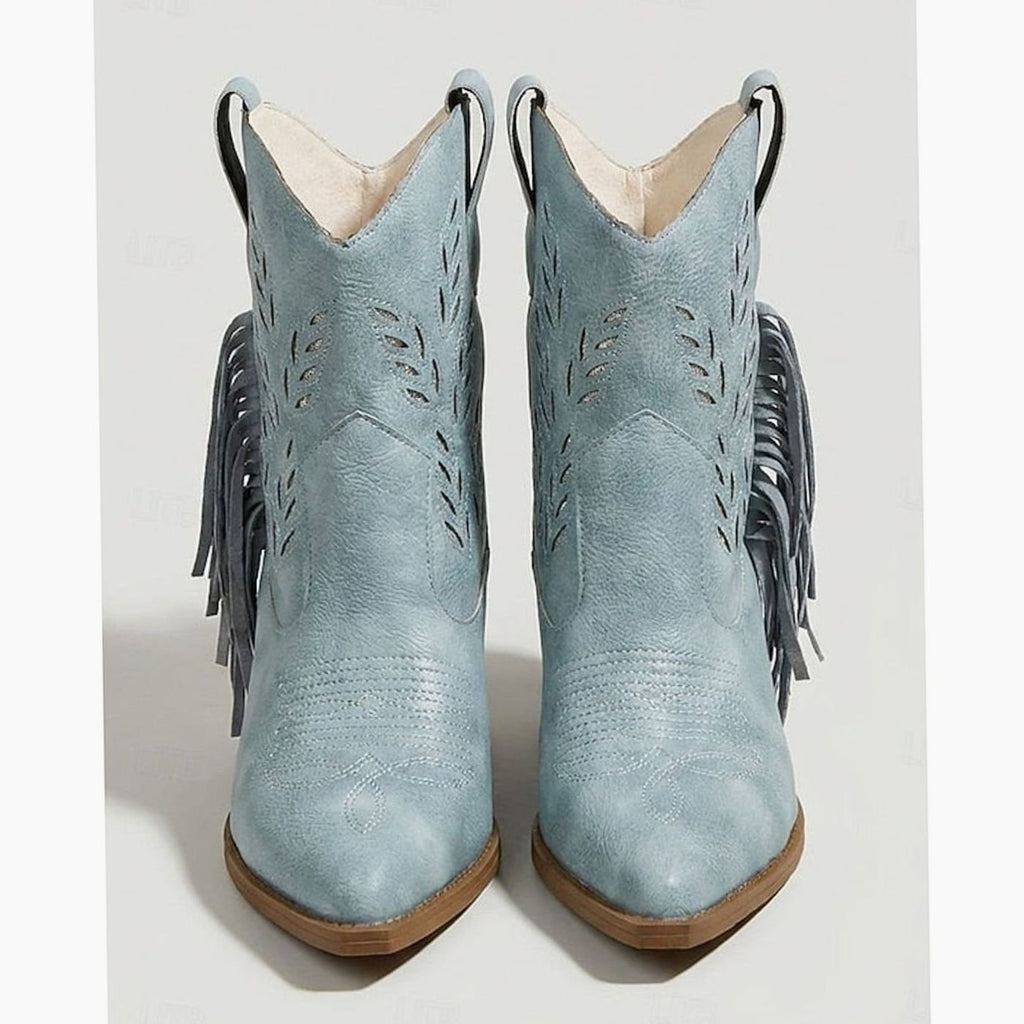Women's Festival Western Boots with Side Tassel and Pointed Toe
