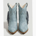 Women's Festival Western Boots with Side Tassel and Pointed Toe