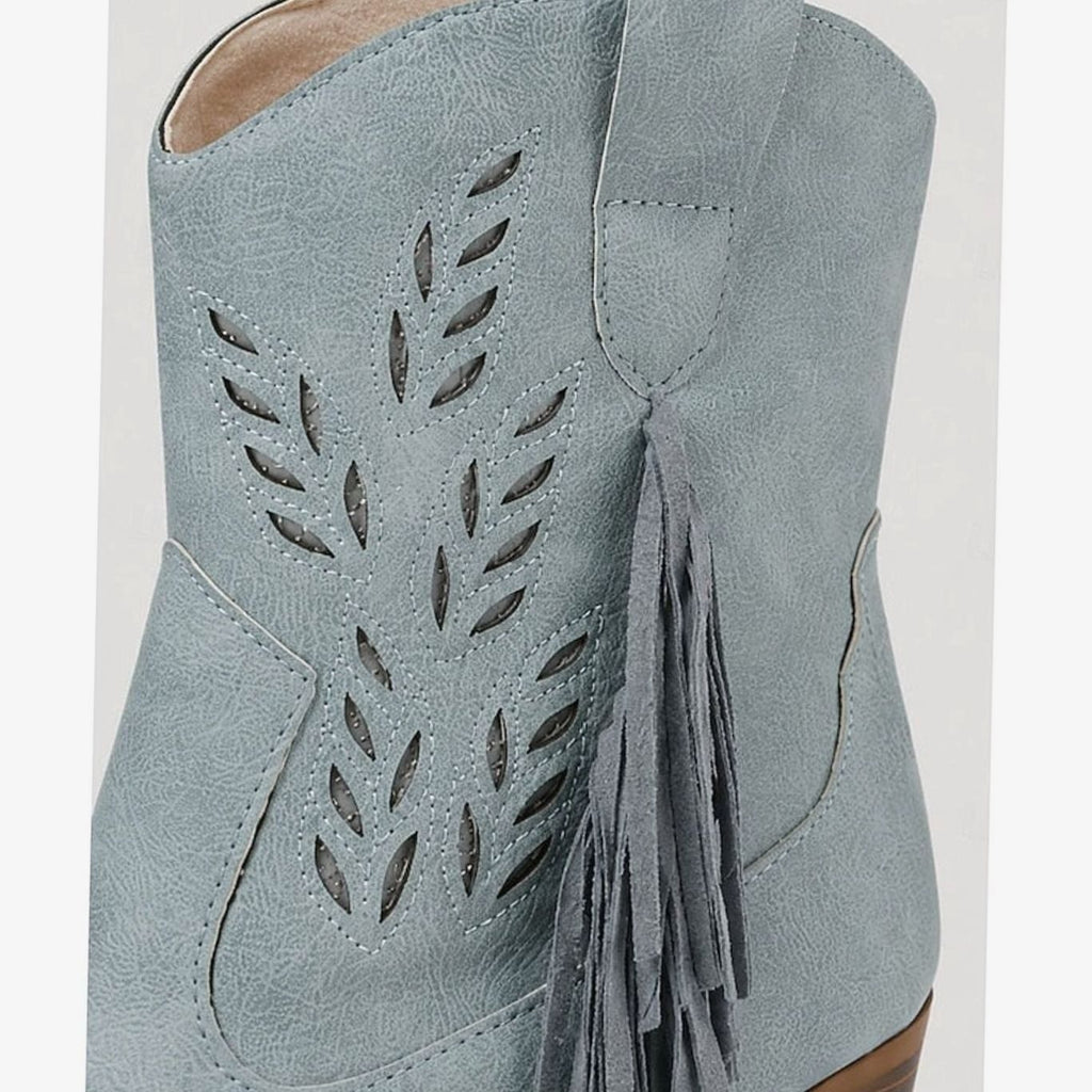 Women's Festival Western Boots with Side Tassel and Pointed Toe
