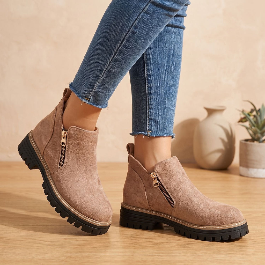 Women's Waterproof Lined Winter Ankle Boots with Removable Insole