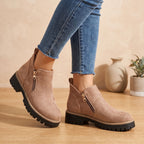 Women's Waterproof Lined Winter Ankle Boots with Removable Insole