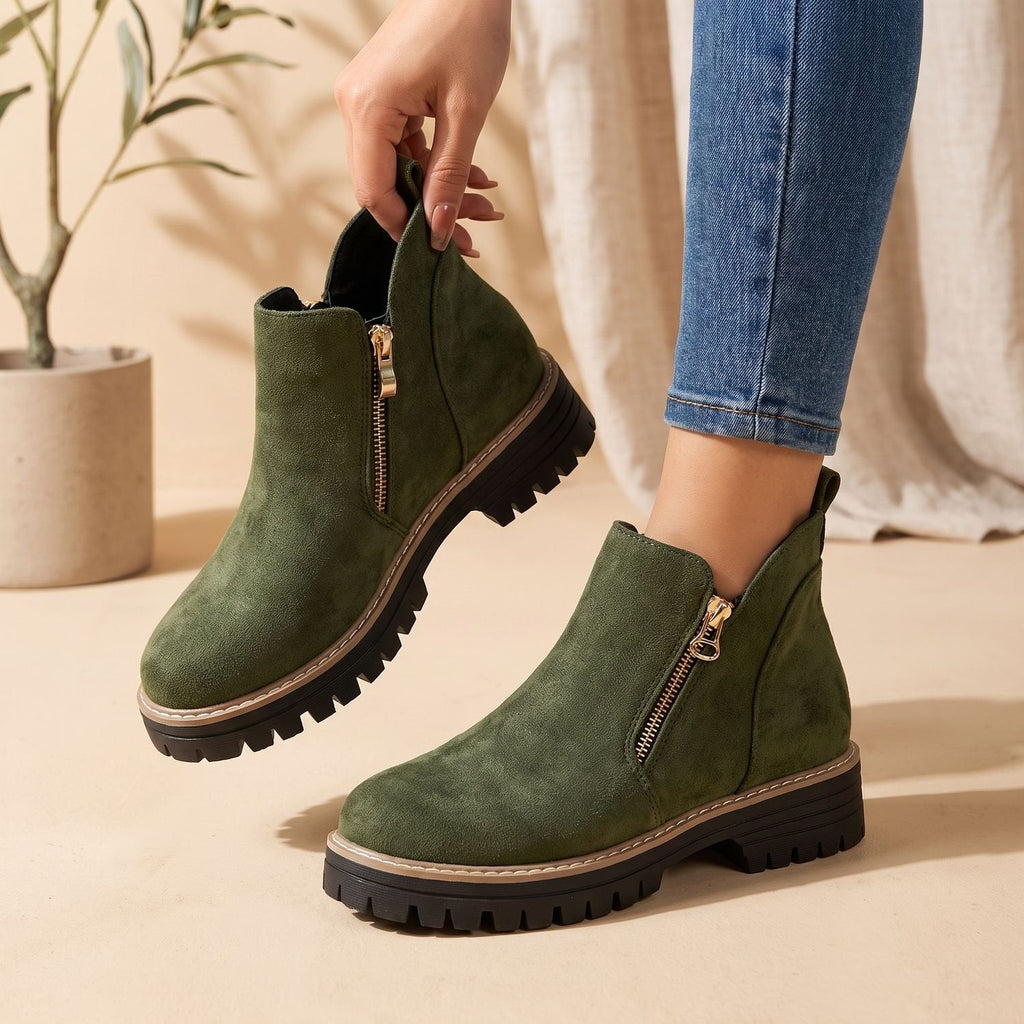Women's Waterproof Lined Winter Ankle Boots with Removable Insole