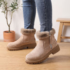 Women's Waterproof Lined Winter Ankle Boots with Removable Insole