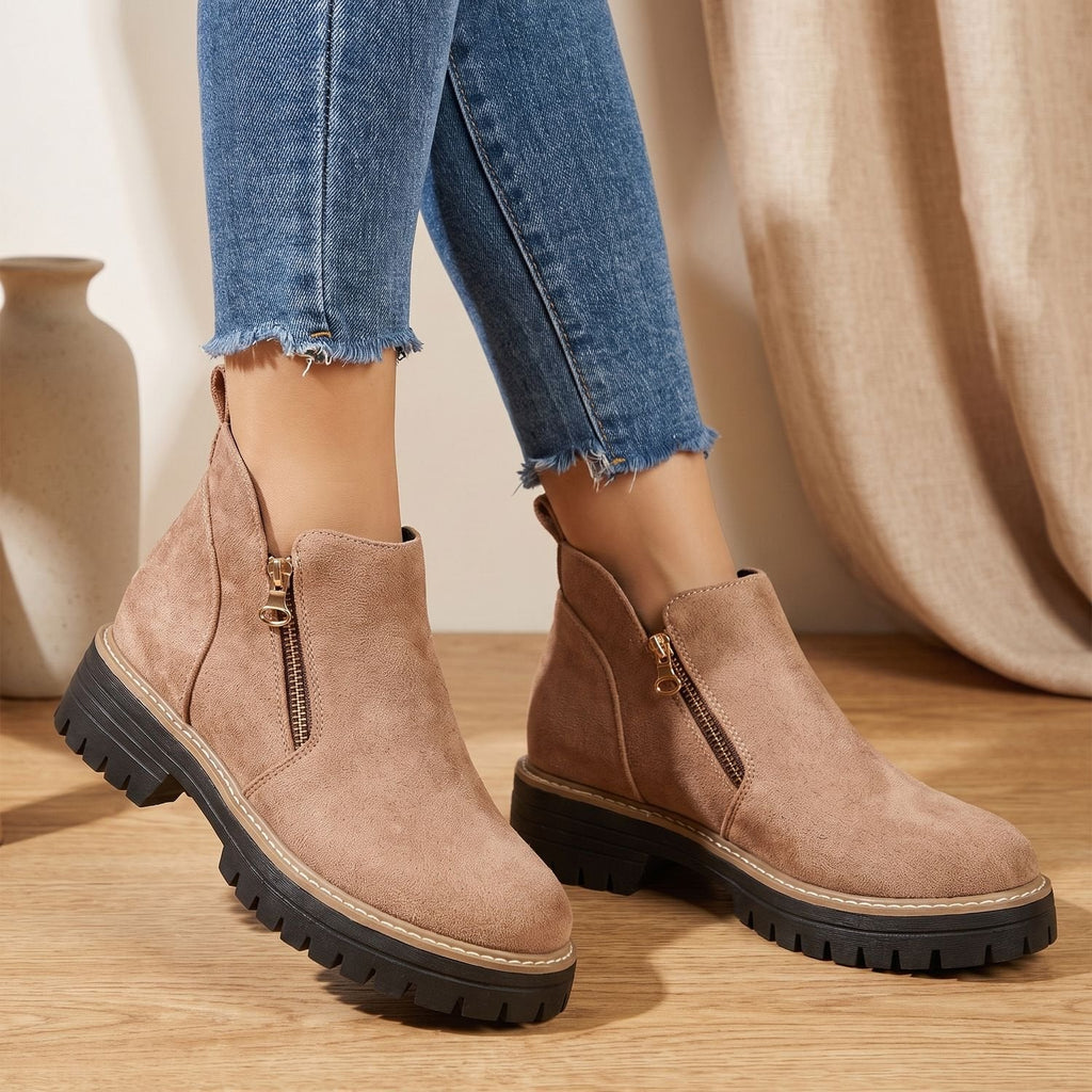 Women's Waterproof Lined Winter Ankle Boots with Removable Insole