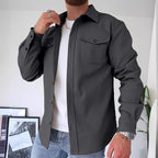 Men's Relaxed-Fit Two-Pocket Overshirt for Everyday Layering